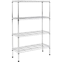AmazonBasics - Estantería con 4 baldas- cromado